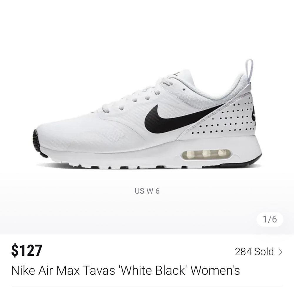 Nike Air Max Tavas “White Black”